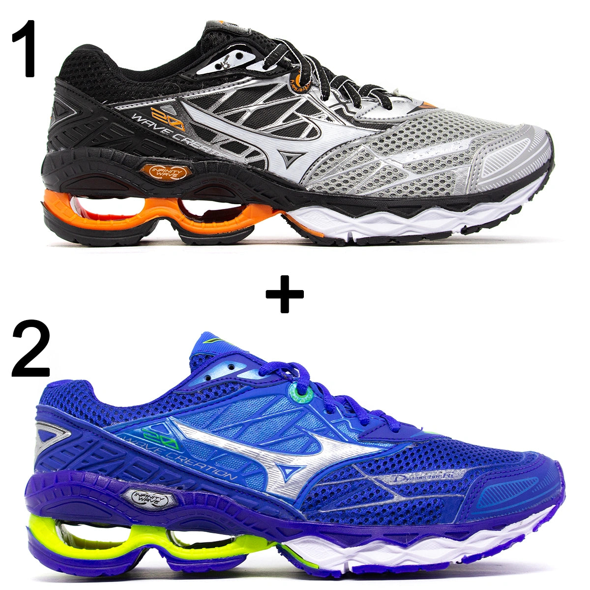 Kit 2 pares de Tênis Mizuno Wave Creation 20